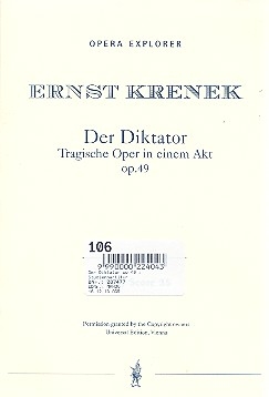 Der Diktator op.49 Studienpartitur