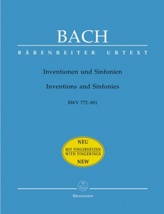 Inventionen und Sinfonien BWV772-801  fr Klavier mit neuen Fingerstzen
