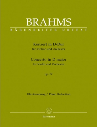 Konzert D-Dur op.77 fr Violine und Orchester fr Violine und Klavier