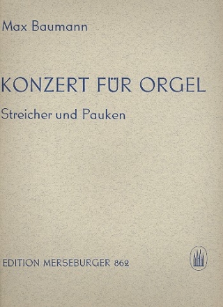 Konzert fr Orgel, Streicher und Pauken Partitur