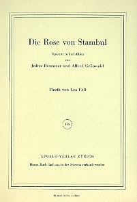 Die Rose von Stambul  Libretto (dt)