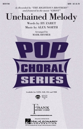 Unchained Melody for mixed chorus and piano score
