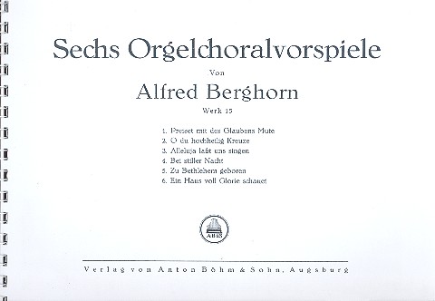 6 Choralvorspiele op.15 fr Orgel Verlagskopie