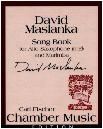Song Book for alto saxophone and marimba chamber music edition series