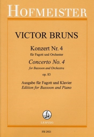 Konzert Nr.4 op.83 fr Fagott und Orchester fr Fagott und Klavier