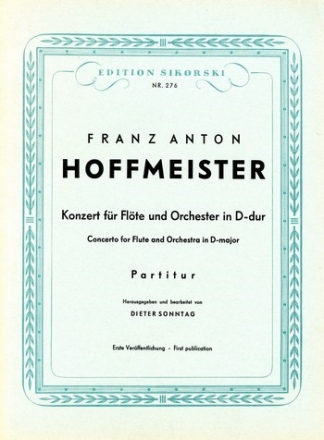 Konzert D-Dur fr Flte und Orchester Partitur