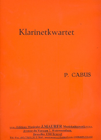 Quatuor pour clarinettes partition et parties