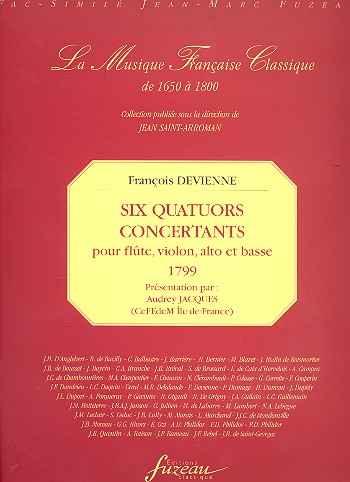 6 quatuors concertants pour flte, violon, alto et basse