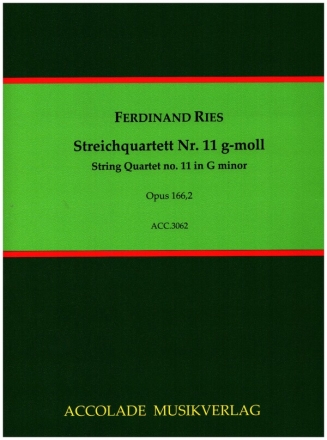 Streichquartett g-Moll Nr.11 op.166,2 Partitur und Stimmen Schmidt, Jrgen. ed