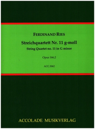 Streichquartett g-Moll Nr.11 op.166,2 Partitur und Stimmen Schmidt, Jrgen. ed