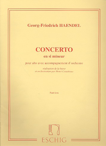 Concerto si mineur pour alto et orchestre partition de poche