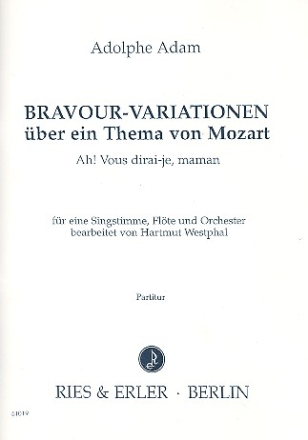 Bravour-Variationen ber ein Thema von Mozart fr Singstimme, Flte und Orchester Partitur