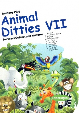 Animal dittis vol.7 for 5 brass players and narrator score and parts