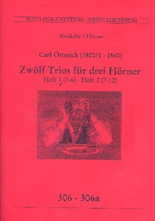 12 Trios Band 1 (Nr.1-6) fr 3 Hrner Partitur und Stimmen
