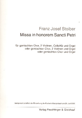 Missa in honorem Sancti Petri - fr gem Chor, Streicher und Orgel Partitur
