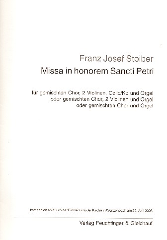 Missa in honorem Sancti Petri - fr gem Chor, Streicher und Orgel Partitur