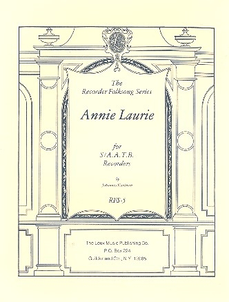 Annie Laurie for recorder ensemble (S/AATB), score Koulman, Joh., arr.