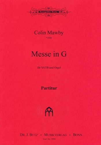 Messe G-Dur fr gem Chor und Orgel Partitur