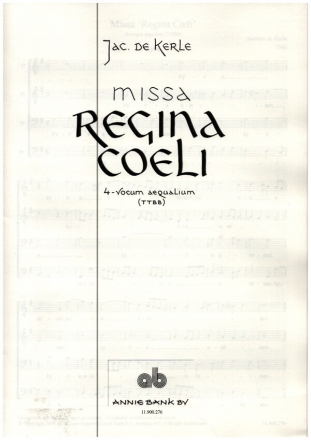 Regina Coeli fr Mnnerchor a cappella, Partitur