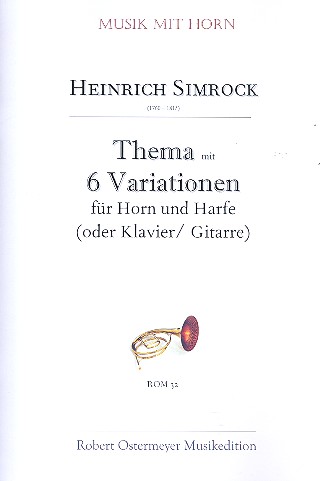 Thema mit 6 Variationen fr Horn und Harfe (Klavier/Gitarre)