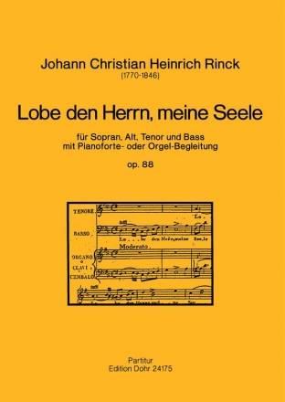 Lobe den Herrn meine Seele op.88 fr gem Chor und Klavier oder Orgel, Partitur