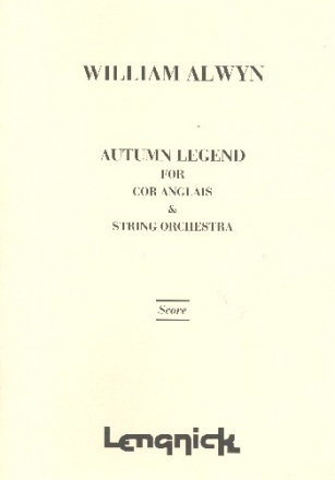 Autumn Legend for english horn and string orchester score