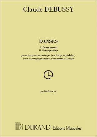 Danses pour harpe chromatique ou harpe  pedales et orchestre  cordes partie de harpe