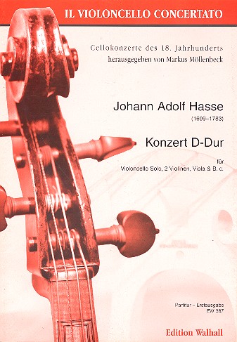 Konzert D-Dur fr Violoncello solo, 2 Violinen, Viola und Bc Partitur