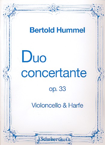 Duo concertante op.33 fr Violoncello und Harfe Stimmen
