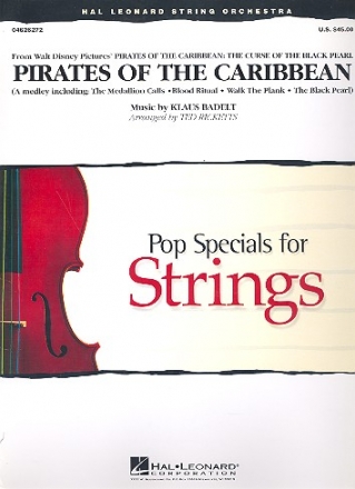 Medley from Pirates of the Caribbean vol.1: for string orchestra with piano and percussion score and parts