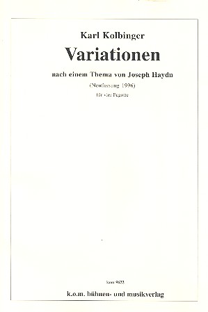 Variationen nach Joseph Haydn  fr 4 Fagotte Partitur und Stimmen