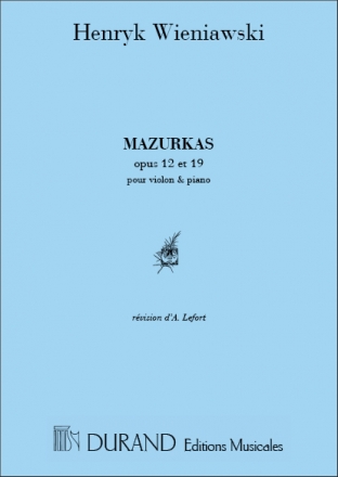 Mazurkas op.12 et op.19 pour violon et piano