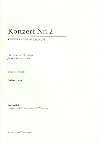 Konzert g-Moll Nr.2 fr Oboe und Orchester, Partitur