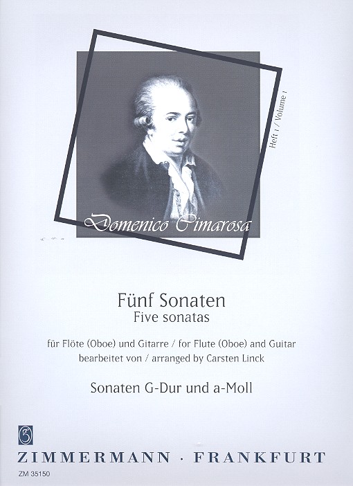 5 Sonaten Band 1 fr Flte (Oboe) und Gitarre Stimmen