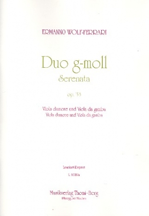 Duo g-Moll op.33 fr Viola d'amore und Viola da gamba Partitur und Stimmen