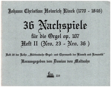 36 Nachspiele op.107 Band 2 (Nr.23-36) fr Orgel