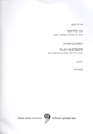 Play Klezmer for clarinet (violin) and piano,  parts