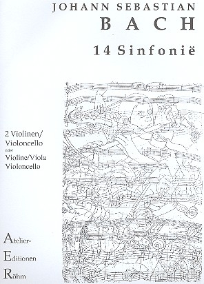 14 Sinfonien BWV787-800 fr 2 Violinen und Violoncello (Vl, Va, Vc), Stimmen