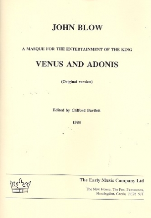 Venus and Adonis (original version)  score