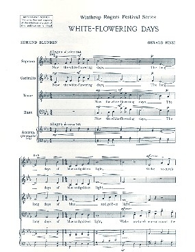 White-Flowering Days op. 37 fr gemischter Chor (SATB) a cappella Chorpartitur