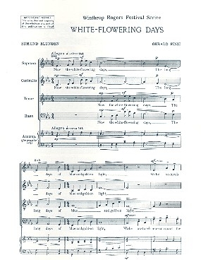 White-Flowering Days op. 37 fr gemischter Chor (SATB) a cappella Chorpartitur