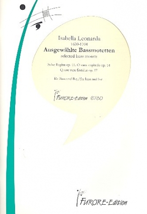 Ausgewhlte Bassmotetten  fr Bass und Bc