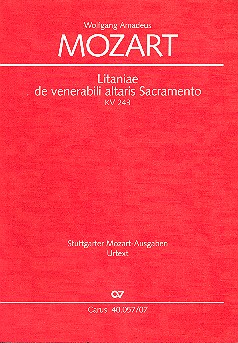 Litaniae de venerabilis altaris Sacramento KV243 fr Soli, Chor und Orchester,  Studienpartitur