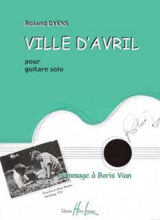 Ville d'Avril pour quatuor ou ensemble de guitares, partition+parties