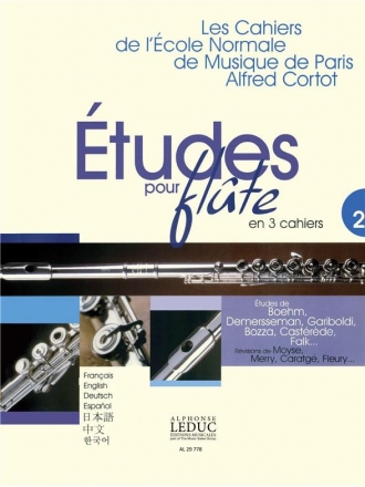 Etudes vol.2 pour flute Les cahiers de l'ecole normale de musique de Paris