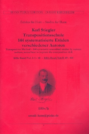 Transpositionsschule Band 2 (Nr.69-144) 144 systematisierte Etden verschiedener Autoren fr Horn