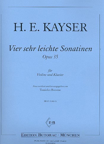 4 sehr leichte Sonatinen op.35 fr Violine und Klavier 