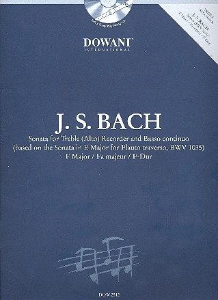 Sonate F-Dur BWV1035 (+Online Audio) fr Altblockflte und Klavier