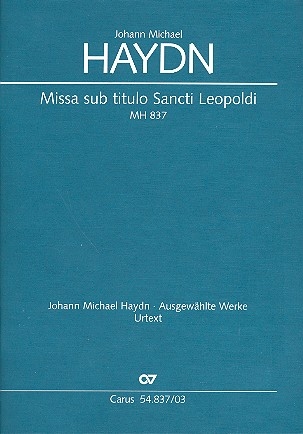 Missa sub Titulo Sancti Leopoldi MH837 fr Soli, Frauenchor, 2 Hrner, 2 Violinen, Orgel und Bsse Klavierauszug
