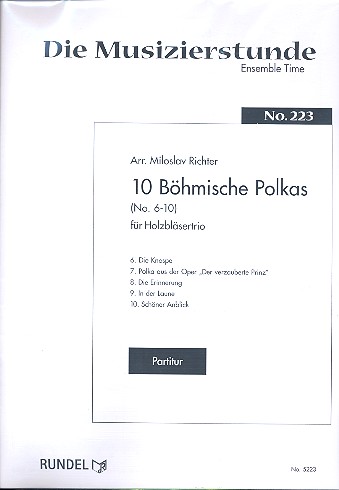 10 bhmische Polkas Band 2 (Nr.6-10) fr 3 Holzblser (variabel) Partitur und Stimmen